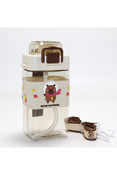 MericLine Kapibara Desenli Pipetli Çocuk Matarası