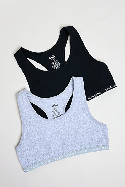 R&B 2 Pack Solid Bralettes