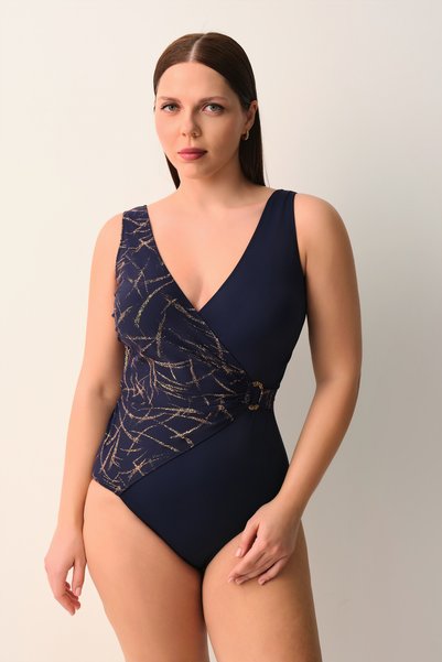 SUWEN Costum de baie Glace cu două piept