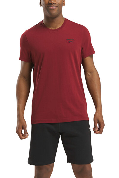 Reebok IDENTITY SMALL LOG Bordo Erkek Kısa Kol T-Shirt
