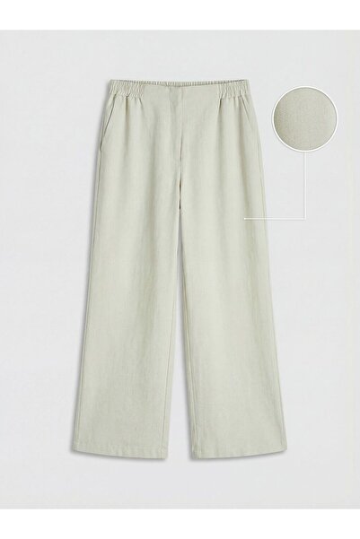 LC Waikiki بنطال نسائي واسع الساق بخصر مطاطي من LCW Modest