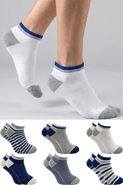 KARDEŞLER ÇORAP Ανδρικά μποτάκια πολύχρωμα, συσκευασία 6 τεμαχίων