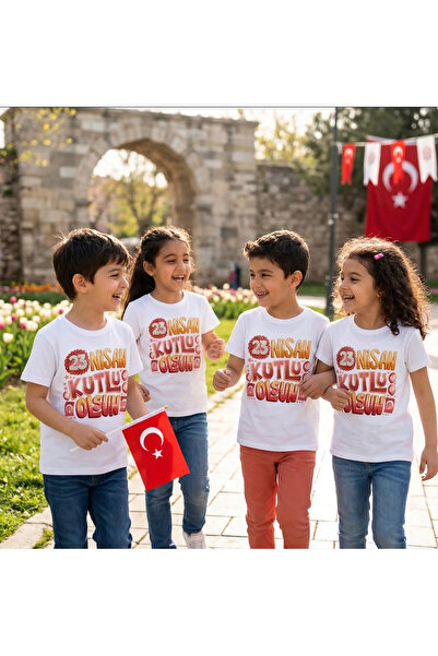 DURAK REKLAM 23 Nisan Çocuk Bayramı Tshirt tasarımları Ütüyle Yapışan DTF Tek...