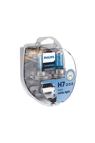 Philips H7 Crystal Vision Parlak Beyaz Işık 4300K Made in Germany