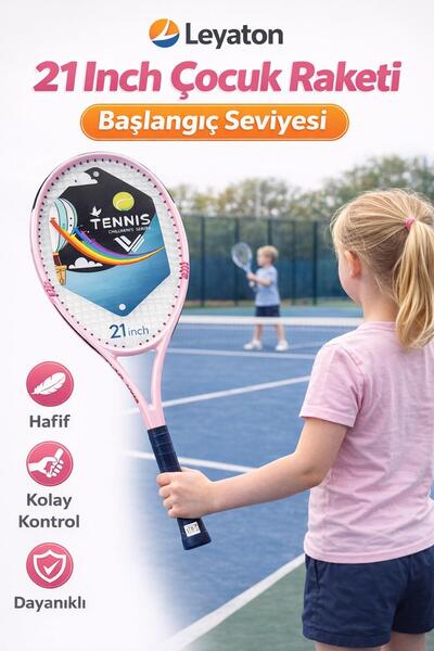WELLCOLD Komple Çantalı Kort Çocuk Tenis Raketi Set 21 İnç