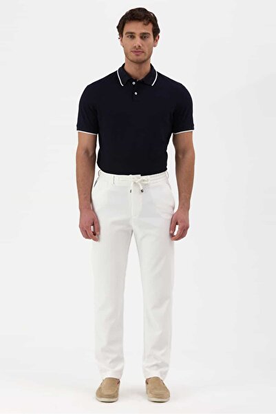 Score Michail White Elastic Waist Drawstring Lycra Comfortable Jogger Pants 2...