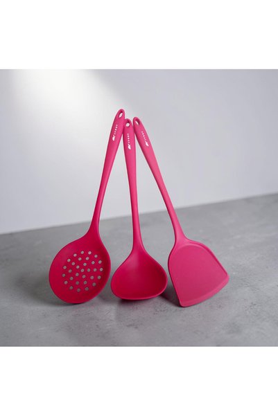 IVORY 3-Piece Silicone Kitchen Set (Scoop - Colander - Spatula)