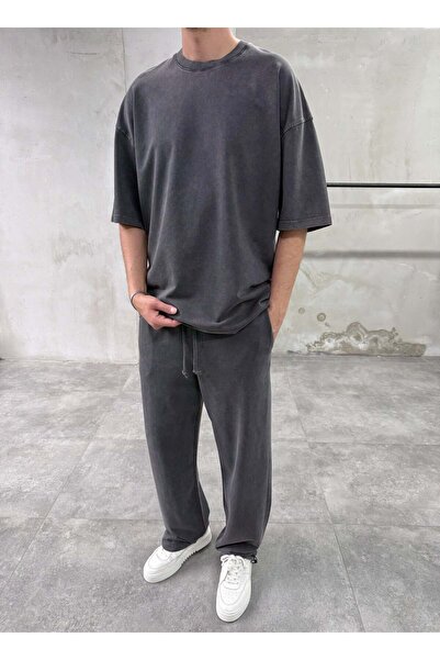 DIFRANSEL JEANS Washable Basic Black Tracksuit Set