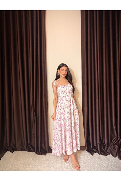 LOISY Γυναικείο Φόρεμα Çicek Με σχέδιο Ρυθμιζόμενη τιράντα τεμαχίων