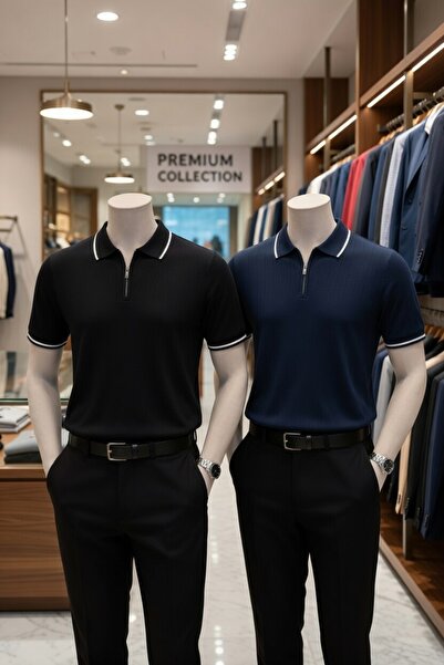 zs zaos fashion Set avantajos de 2 piese pentru bărbați, tricou din tricotaj ...