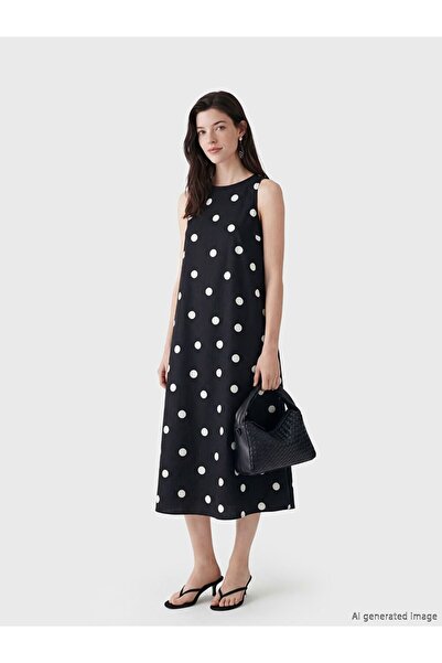 LC Waikiki LCWAIKIKI Φόρεμα εγκυμοσύνης πουά σε γραμμή Α από ποπλίνα