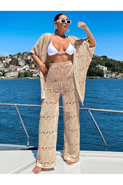 SÇLK Βαμβακερό Σετ Κιμονό για Γυναίκες – Πλεκτά Υπερμεγέθη για Διακοπές στην ...