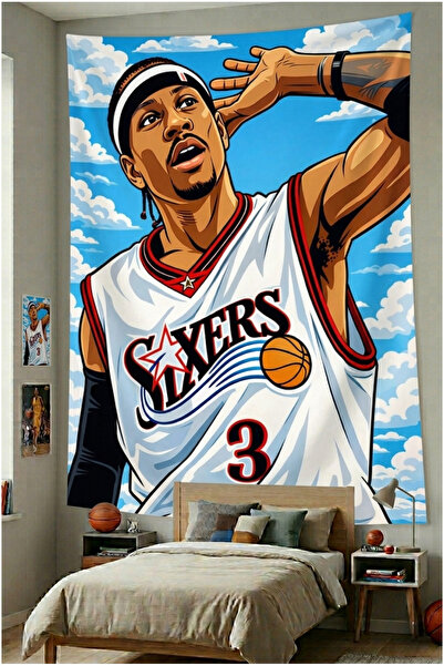 Vagonik Nba Basketball Themed Wall Cloth Basketball Quality Fabric