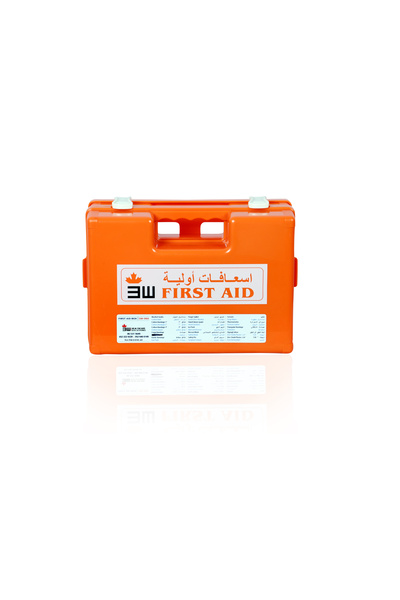 3W Healthcare 3WF-060 - صندوق إسعافات أولية من البلاستيك ABS باللون البرتقالي