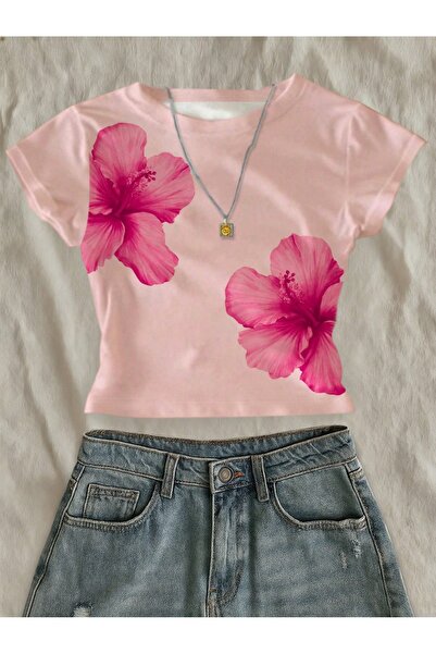 ZAVIXO Γυναικείο 100% βαμβακερό Crop Top Slim Fit Καλοκαιρινό Κομψό T-Shirt