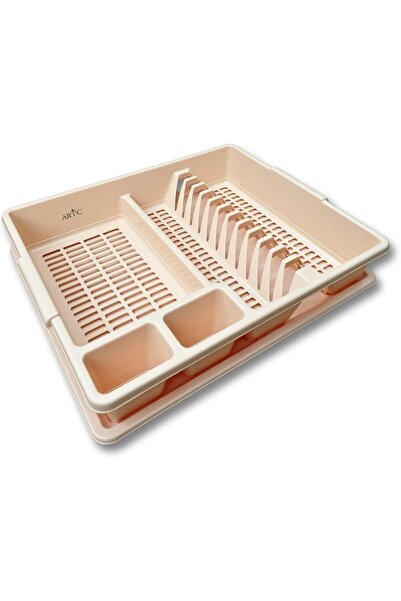 ARTC Plastic Dish Rack with Draining Tray, Multi-Compartment Dish Drainer Org...