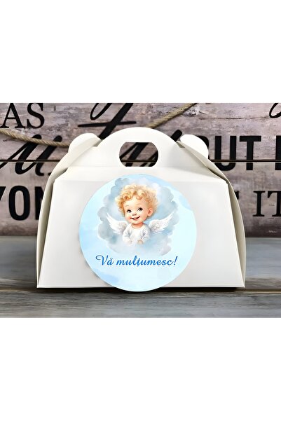 Invitatii Originale Κουτιά για τούρτες βάπτισης με αγγελικό θέμα