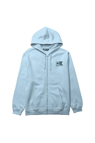 Salty Crew Φούτερ με φερμουάρ και ραφές, σε χρώμα Καθαρός Ουρανός, Μεγέθους L