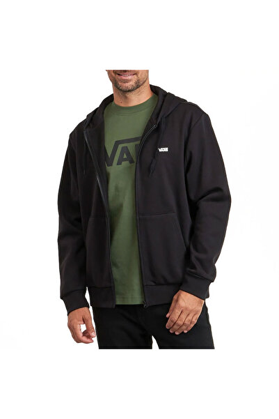 Vans Φούτερ με φερμουάρ στο αριστερό μέρος του στήθους, μαύρο, XL