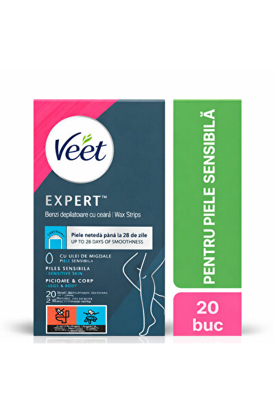Veet Ταινίες αποτρίχωσης με κερί για πόδια και σώμα, για ευαίσθητο δέρμα, Εξε...