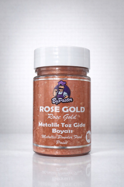 By Paster Yenilebilir Metalik Toz Gıda Boyası Rose Gold 10 Gr