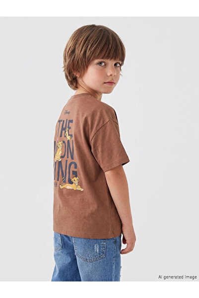 LC Waikiki Peak New Season Crew Neck Lion King Printed Boys' T-Shirt