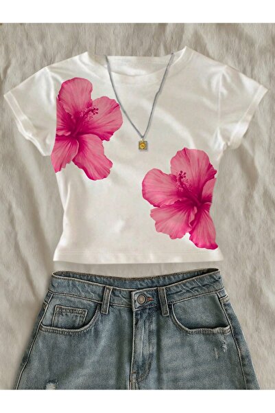 ZAVIXO Γυναικείο 100% βαμβακερό Crop Top Slim Fit Καλοκαιρινό Κομψό T-Shirt