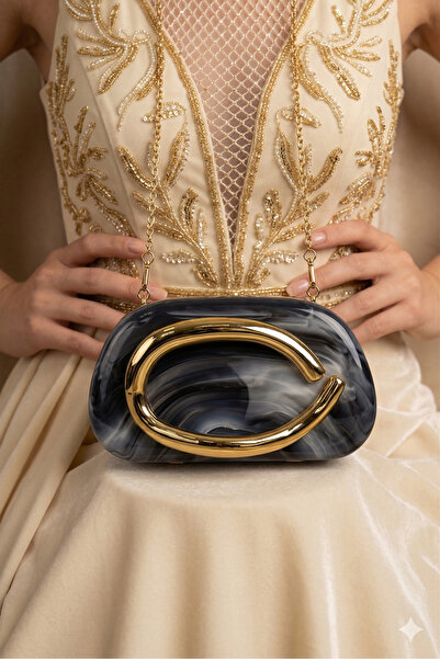 Gogoey Νέα μοντέρνα τσάντα βραδινού φορέματος σε χρυσό χρώμα, κομψή για γάμο,...