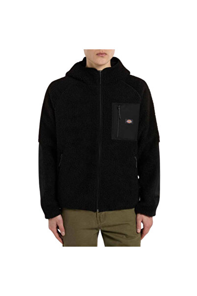 Dickies ΚΕΝΤΡΑΛ Φλις Υψηλής Πυκνότητας με Κουκούλα και Φερμουάρ Μαύρο XL