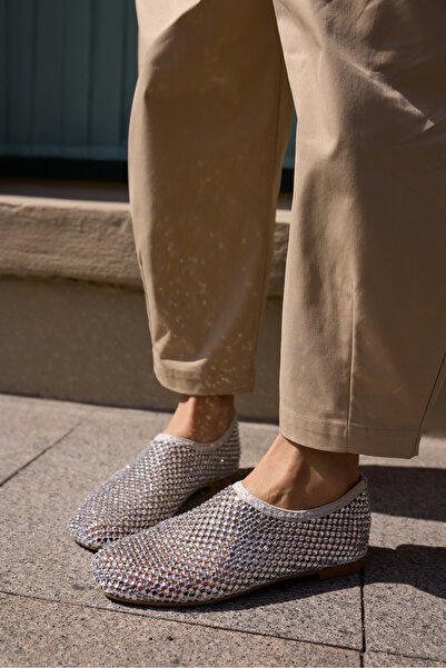 ANGELİNA JONES CALZARO ΓΥΝΑΙΚΕΙΑ ΑΣΗΜΕΝΙΑ ΠΑΠΟΥΤΣΙΑ ΜΠΑΛΑΡΙΝΑΣ ΜΕ ΠΕΤΡΕΣ