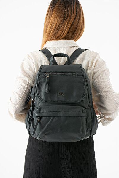 KIRASE 571 Εισαγόμενο δερμάτινο σακίδιο πλάτης γραφείου και σχολείου με λεπτο...