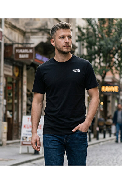 THE NORTH FACE Ανδρικό μπλουζάκι Box Tee Casual Μαύρο