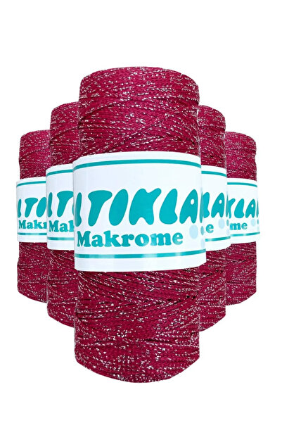 Generic Brand 5 bucăți șnur de macrame din poliester cu sclipici SG-1845