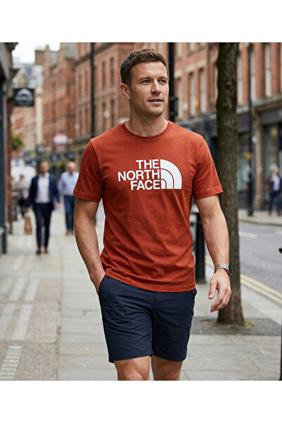 THE NORTH FACE Ανδρικό μπλουζάκι Evolution Half Dome Casual Κόκκινο