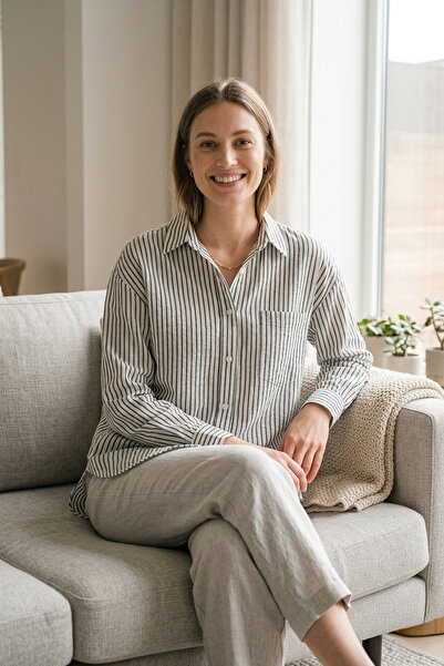 Şiir Tekstil HARBEL Άνετο (Κανονικό) ΕΦΑΡΜΟΣΤΟ ΧΑΜΗΛΟΜΑΝΙΚΟ Γυναικείο Πουκάμι...