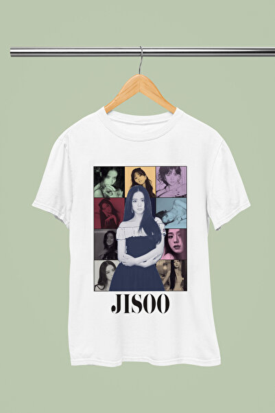 MAGORS تيشيرت JISOO من BLACKPINK مطبوع 100% قطن بقصة عادية للأطفال والمراهقين