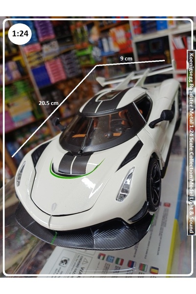 OYUNCAKSAHİLİ Mansory Jesko Koenigsegg 1:24 tarz metal model araba far stop y...