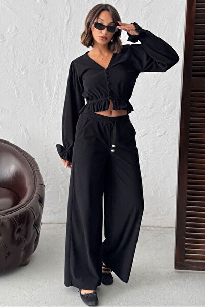 VERYMODA Corduroy Trousers - Black |   F1996