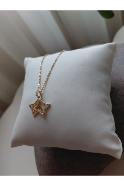 lavantebutik Steel Zircon Stone Star Model Women's Steel Necklace