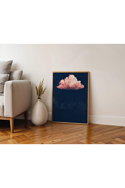 Tuba Decor Tablou într-o singură bucată cu ramă din lemn, fundal albastru înc...