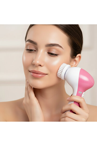 TrustTech Electric Facial Brush with 5 Interchangeable Heads for Deep Cleansi...