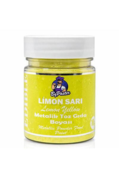 By Paster Yenilebilir Metalik Toz Gıda Boyası Limon Sarı 10 Gr