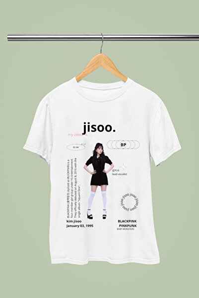 MAGORS تيشيرت JISOO من BLACKPINK مطبوع 100% قطن بقصة عادية للأطفال والمراهقين
