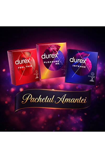 Durex Πακέτο Αφέλειας – Μείγμα 3 Τύπων (Αίσθηση Λεπτότητας, Απόλαυση & Έντονο)