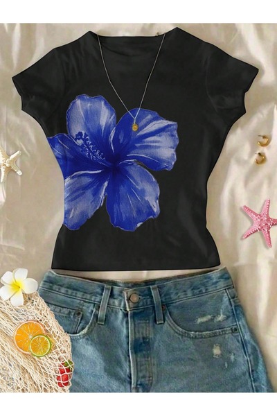 ZAVIXO Crop top din bumbac 100% pentru femei, cu croială subțire, tricou casu...