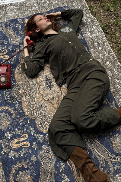 VERYMODA Fitilikadife Trousers - Khaki |   F1996