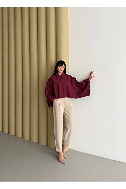 GAMZE ALPTEKİN Κομψό γυναικείο πουκάμισο με λεπτομέρεια μανικιών τύπου trench...