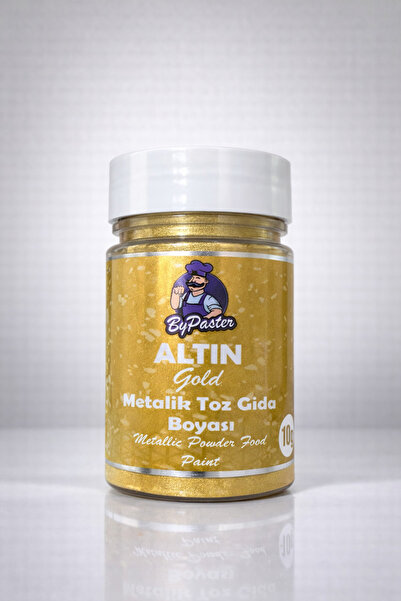 By Paster Yenilebilir Metalik Toz Gıda Boyası Altın (Gold) 10 Gr