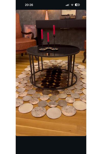 Victory Leather Carpet Dekoratif ital deri üretim rose varak işlemeli (ürün e...