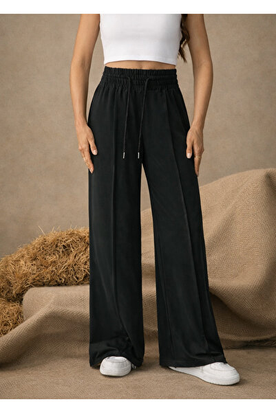 Hera Moda Γυναικείο παντελόνι φόρμας με εξαιρετικά ψηλή μέση και φαρδιά μπατζ...